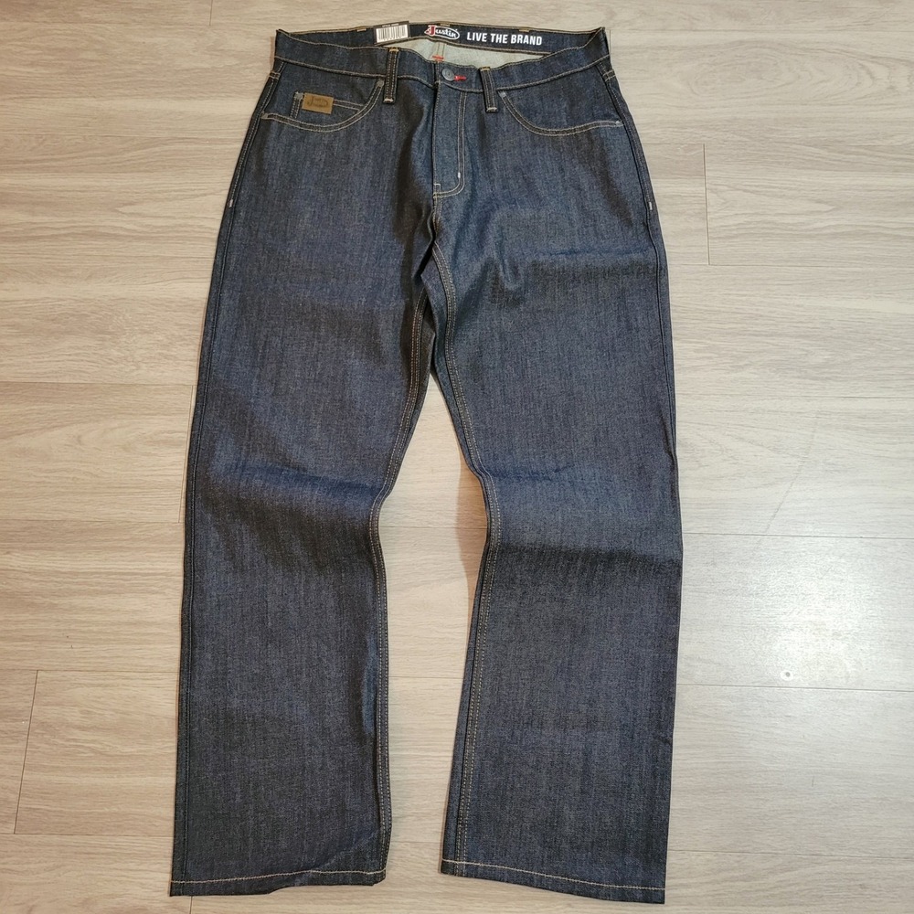 Justin J9 Low Rise Bootcut Jeans Mens 36x32 Dark Wash Denim Cowboy Western NEW